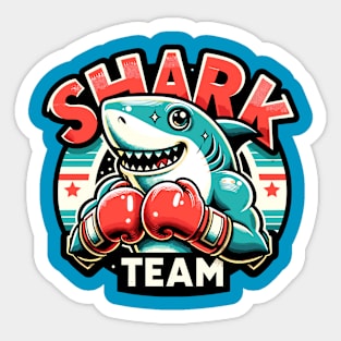 Shark with boxing gloves Sticker